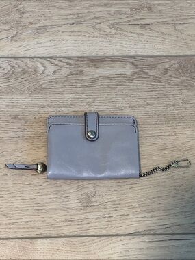 HOBO Gray Leather Card Holder